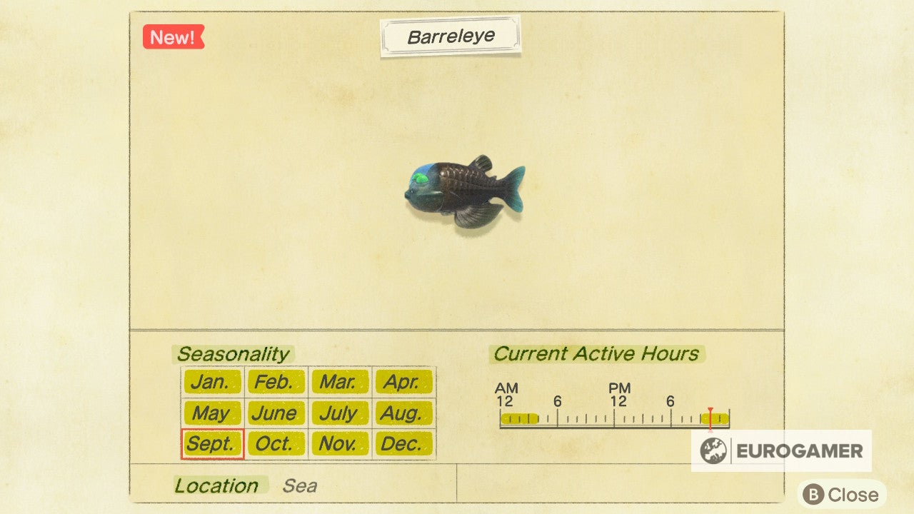 Animal Crossing Barreleye How to catch barreleyes in New Horizons